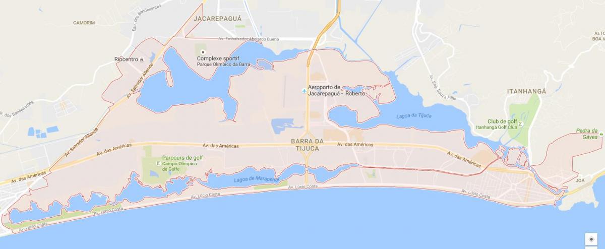 แผนที่ของ Barra อัยการ Tijuca