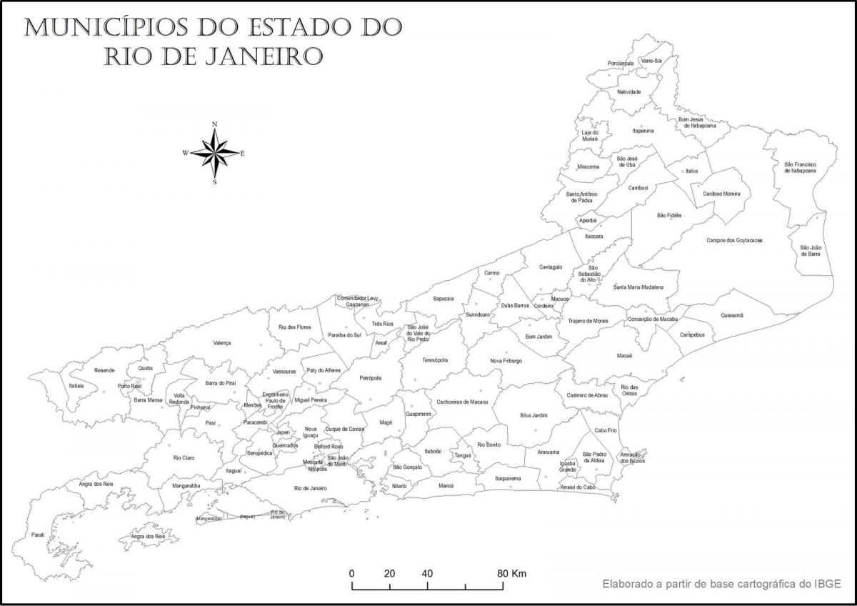 แผนที่ของ brazil. kgm สีดำและสีขาว