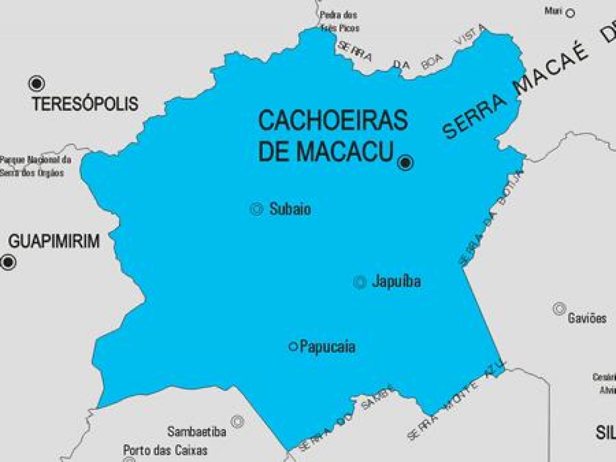 แผนที่ของ Cachoeiras เดอ Macacu municipality