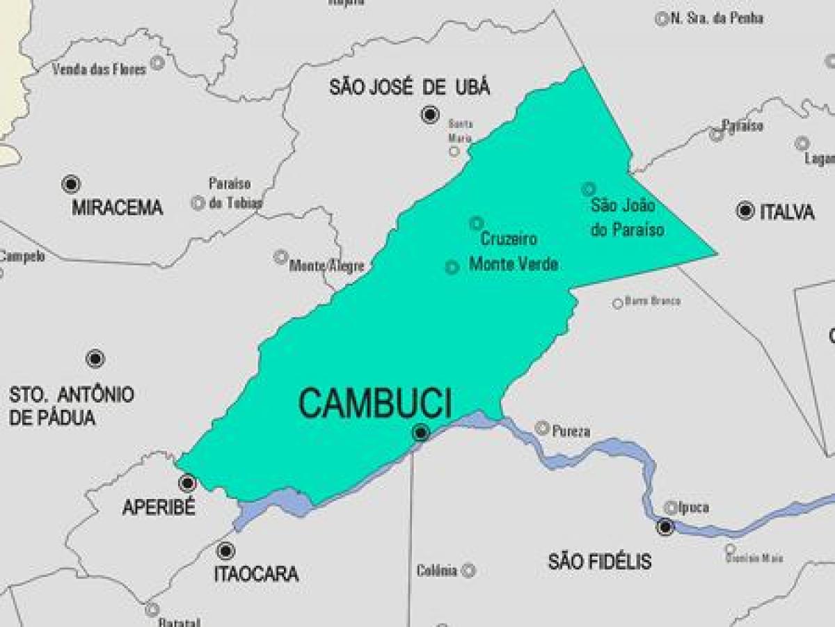 แผนที่ของ Cambuci municipality