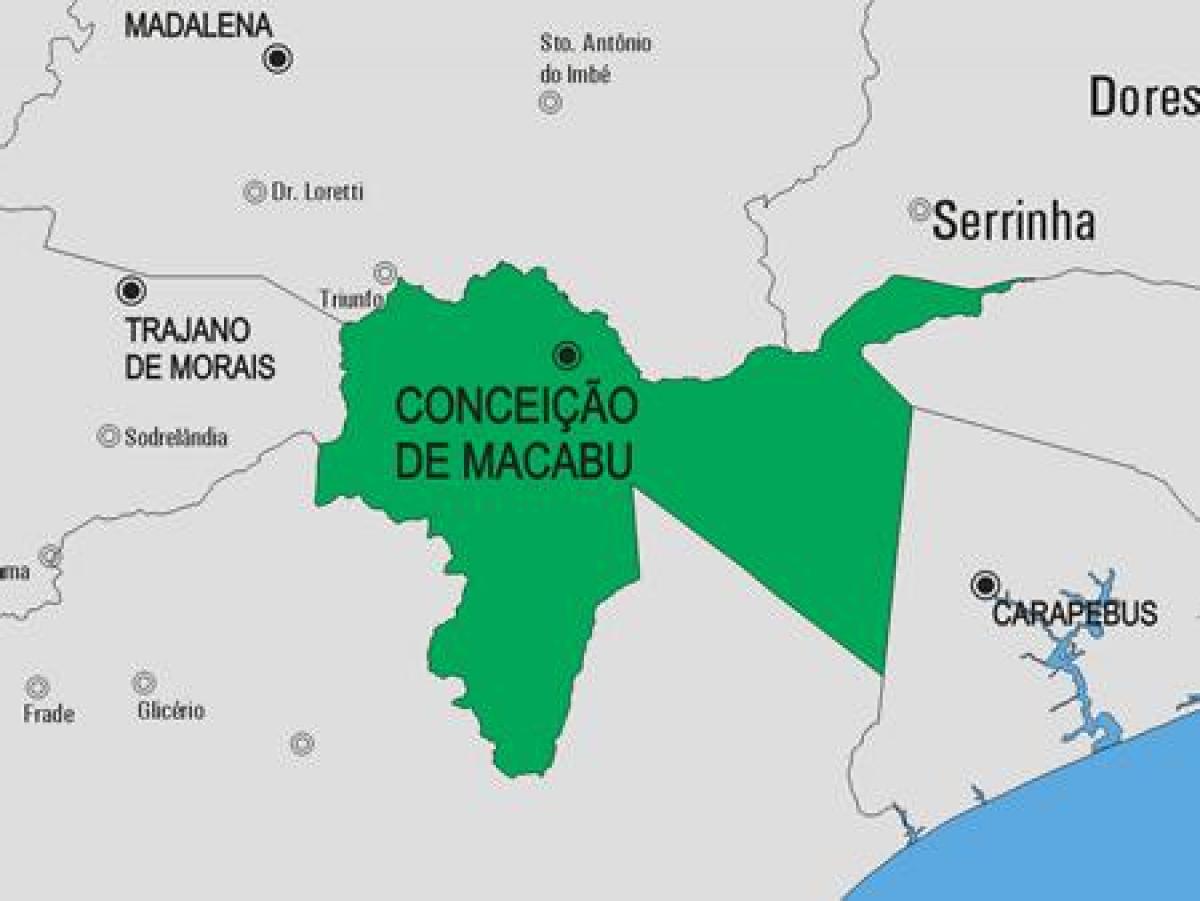 แผนที่ของ Conceição เดอ Macabu municipality