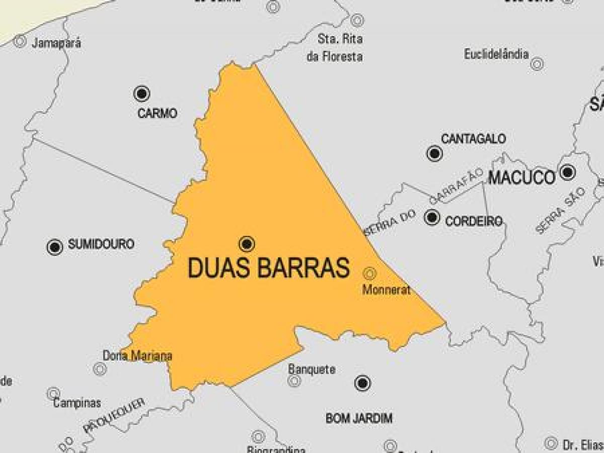 แผนที่ของ Duas Barras municipality