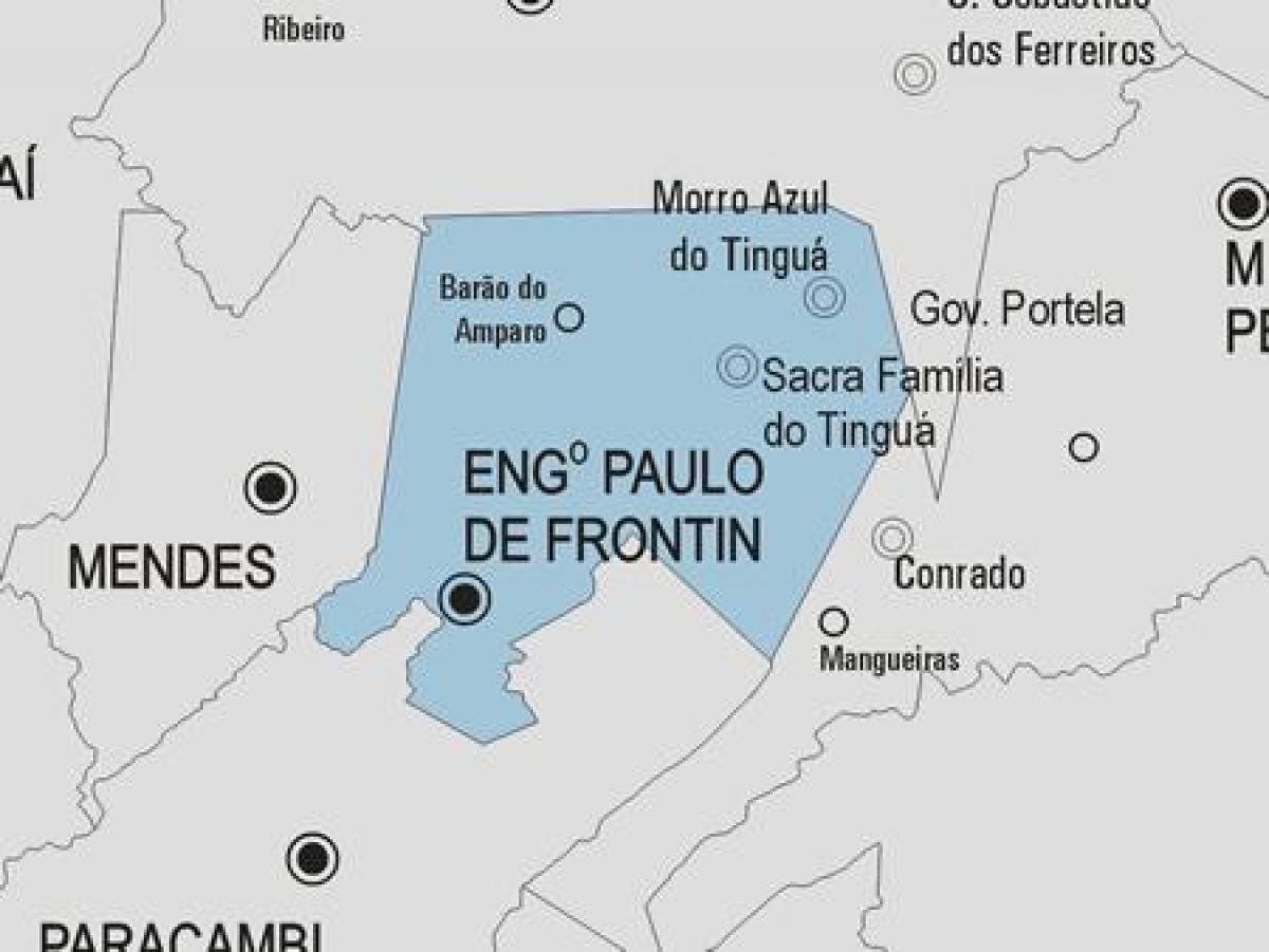 แผนที่ของ Engenheiro Paulo เดอ Frontin municipality