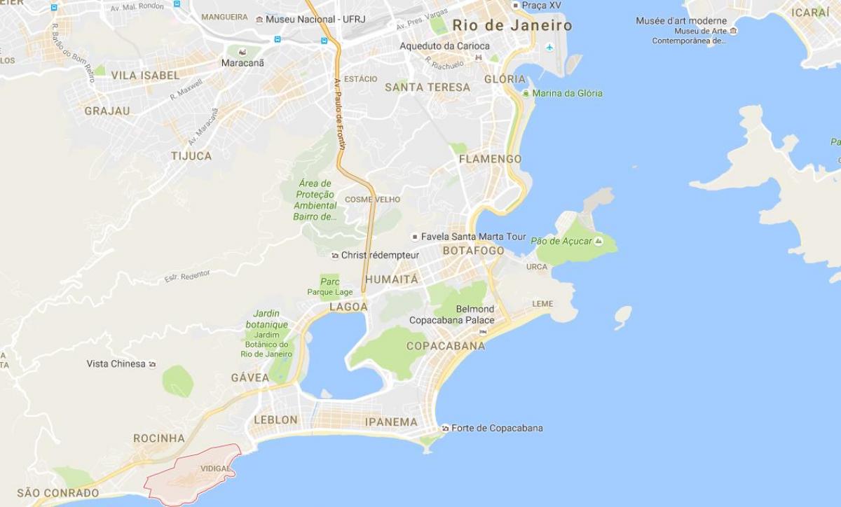 แผนที่ของ favela Vidigal