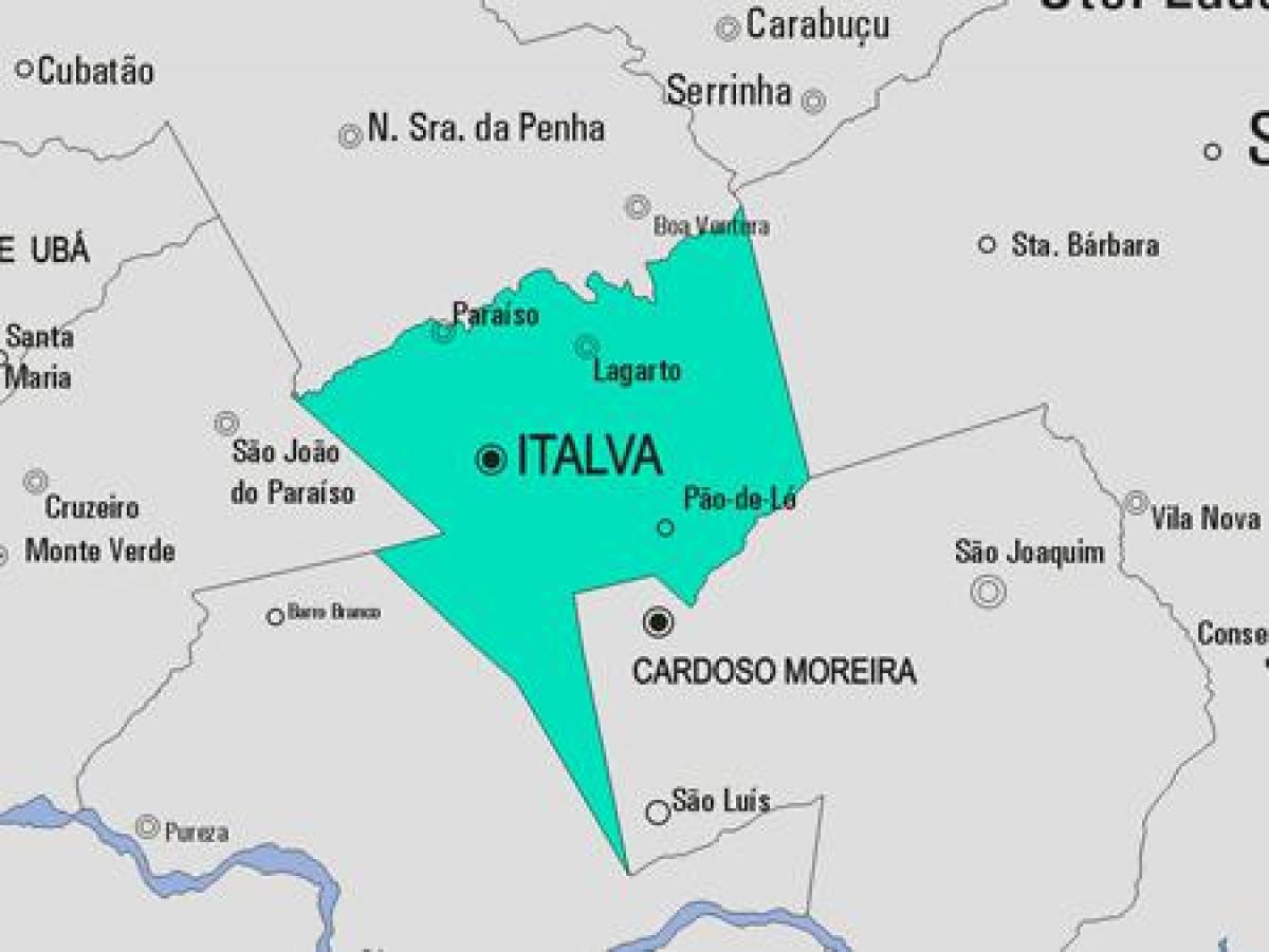 แผนที่ของ Italva municipality