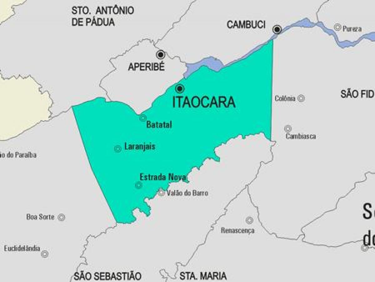 แผนที่ของ Itaocara municipality