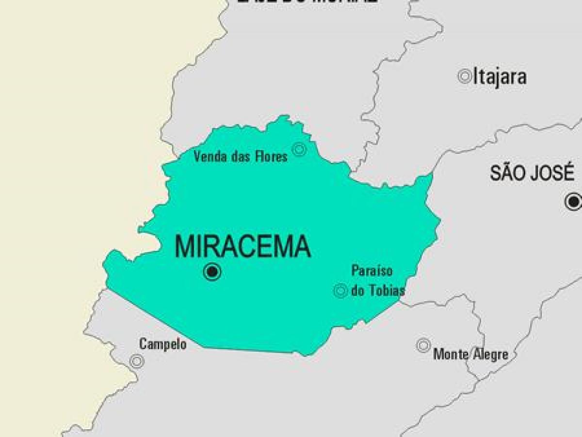 แผนที่ของ Miracema municipality