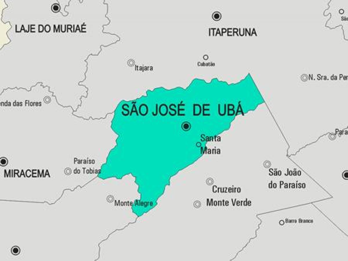 แผนที่ของ São José เดอ Ubá municipality