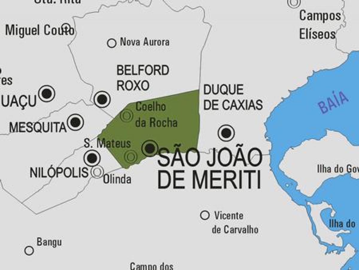 แผนที่ของ São João เดอ Meriti municipality