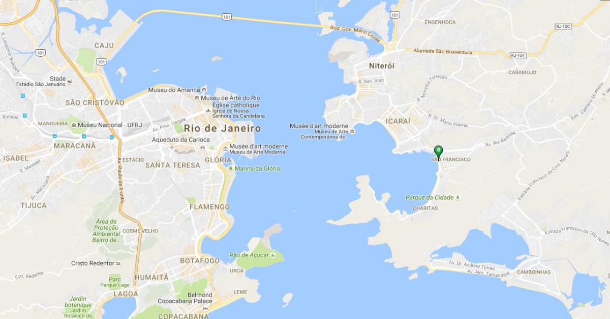 แผนที่ของชายหาด São ฟรานซิสโก