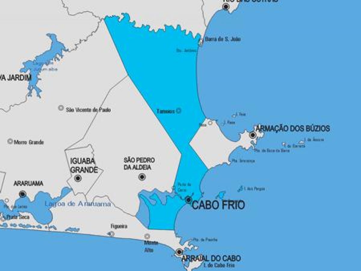 แผนที่ของคาโบ Frio municipality