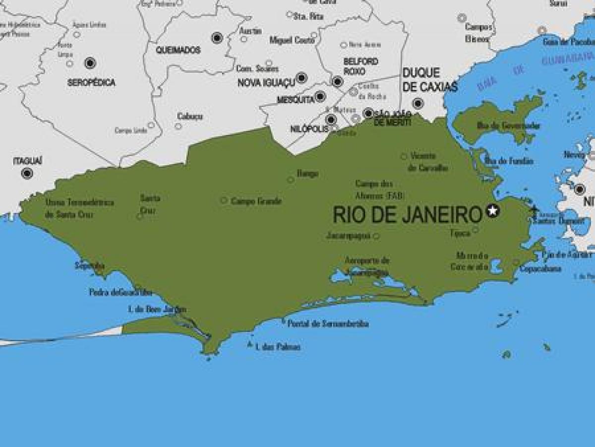 แผนที่ของริโอ Bonito municipality
