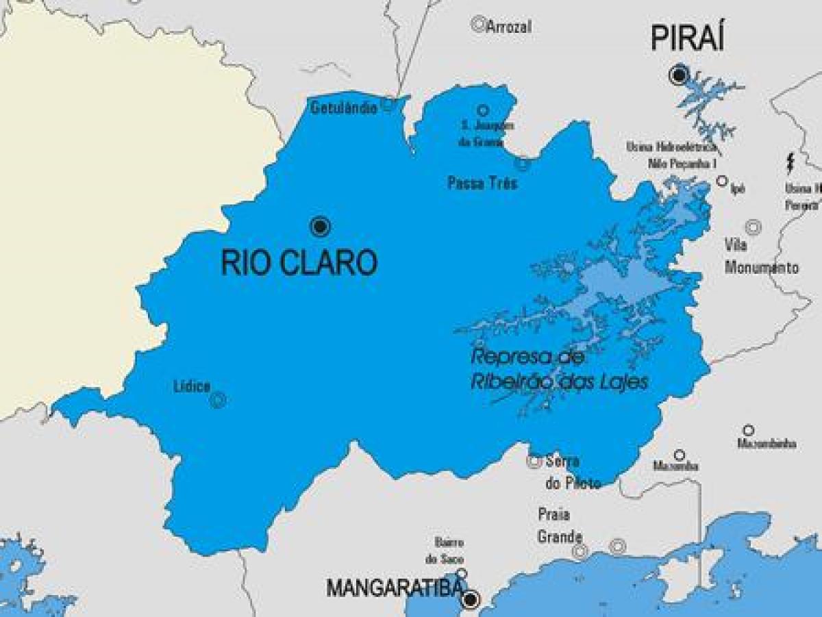 แผนที่ของริโอ Claro municipality