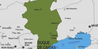 แผนที่ของ Duque เดอ Caxias municipality