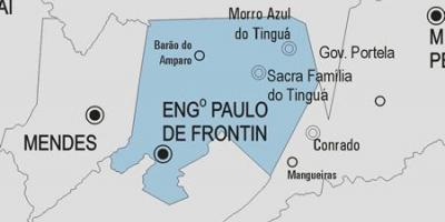แผนที่ของ Engenheiro Paulo เดอ Frontin municipality