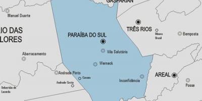 แผนที่ของ Paraíba ทำ Sul municipality