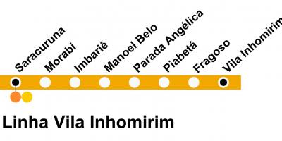 แผนที่ของ SuperVia บรรทัด Vila Inhomirim