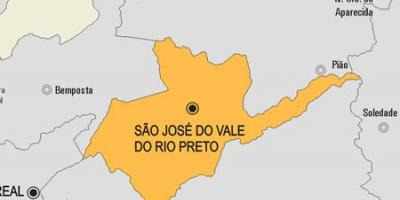 แผนที่ของ São José ทำเวลองทำริโอ Preto municipality