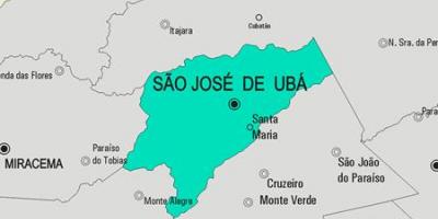 แผนที่ของ São José เดอ Ubá municipality