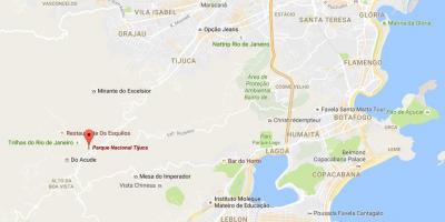 แผนที่ของ Tijuca วนสาธารณะแห่งชาติ
