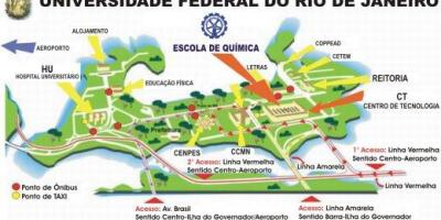 แผนที่ของรัฐบาลกลางมหาวิทยาลัยของ brazil. kgm