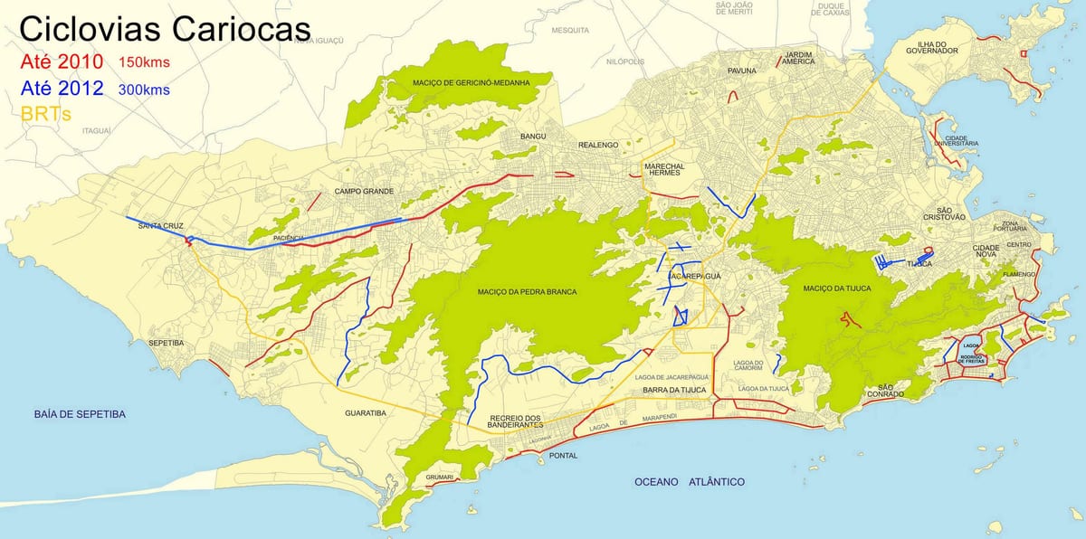 แผนที่ของจักรยานอมูล brazil. kgm