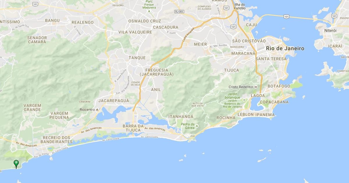 แผนที่ของชายหาด Abricó