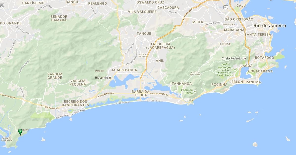 แผนที่ของชายหาด Inferno