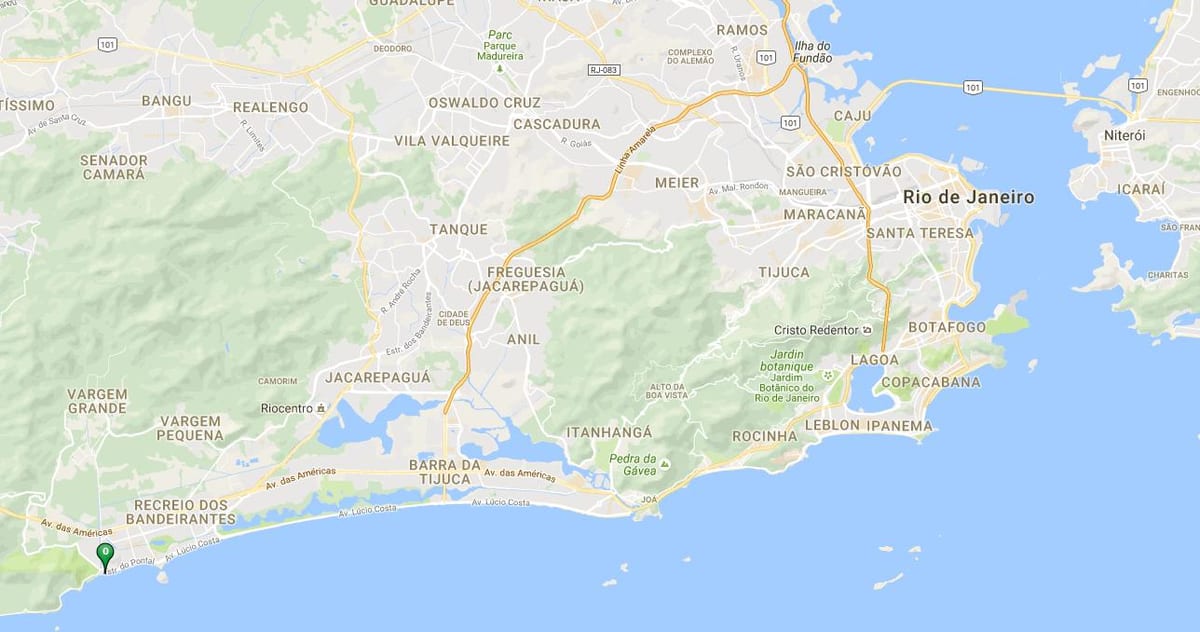 แผนที่ของชายหาด Macumba
