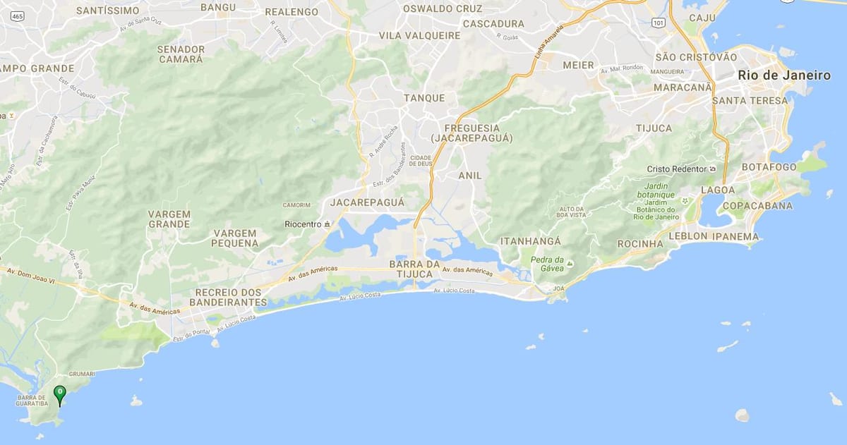 แผนที่ของชายหาด Meio