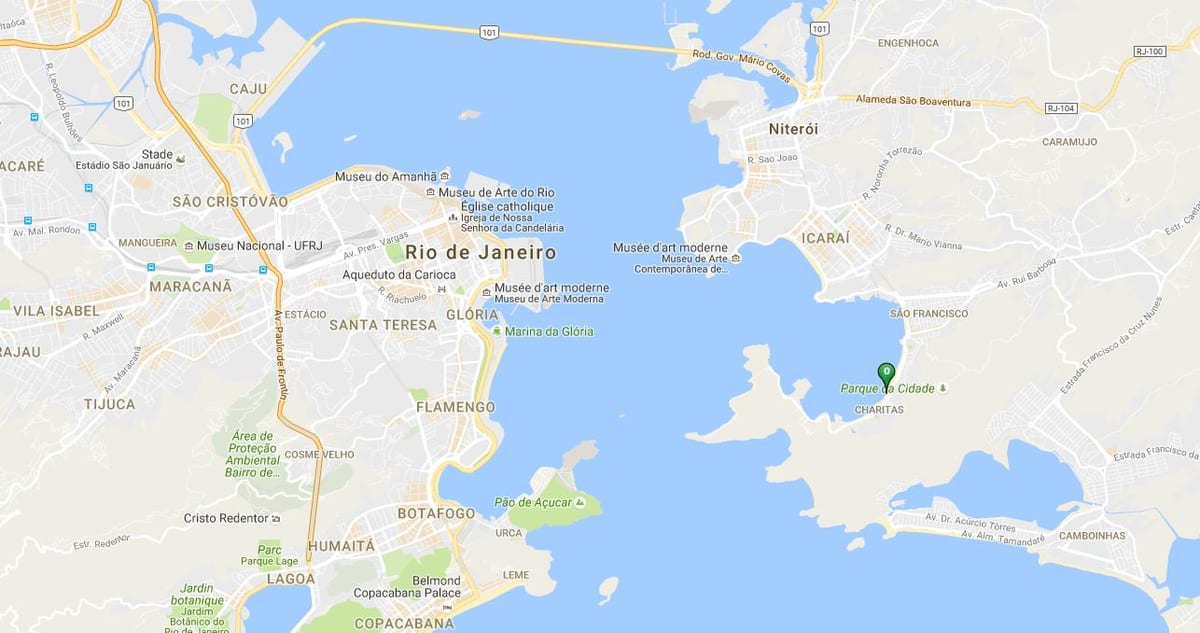 แผนที่ของชายหาด Preventório