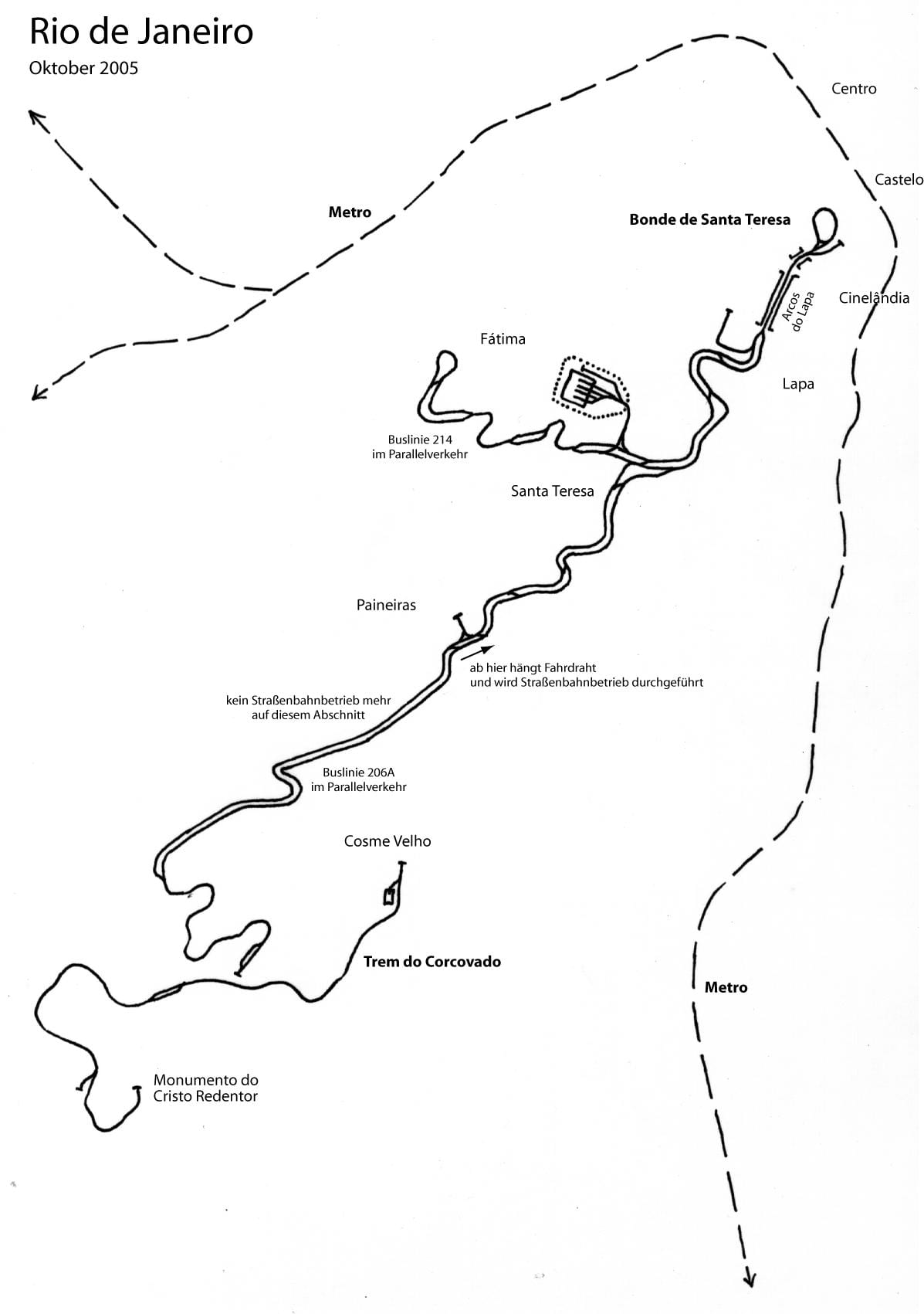แผนที่ของซานเทเรซ่าถรางออนไลน์ 2