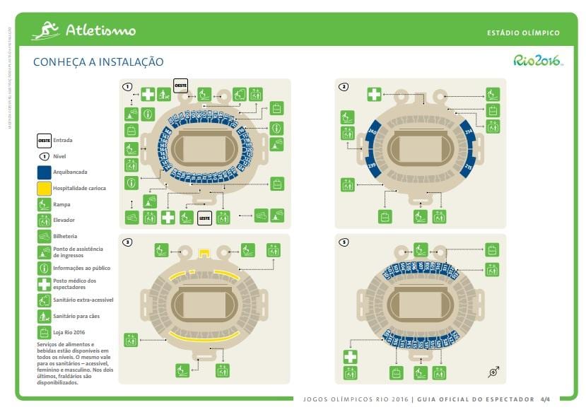 แผนที่ของสนามกีฬา olympique brazil. kgm