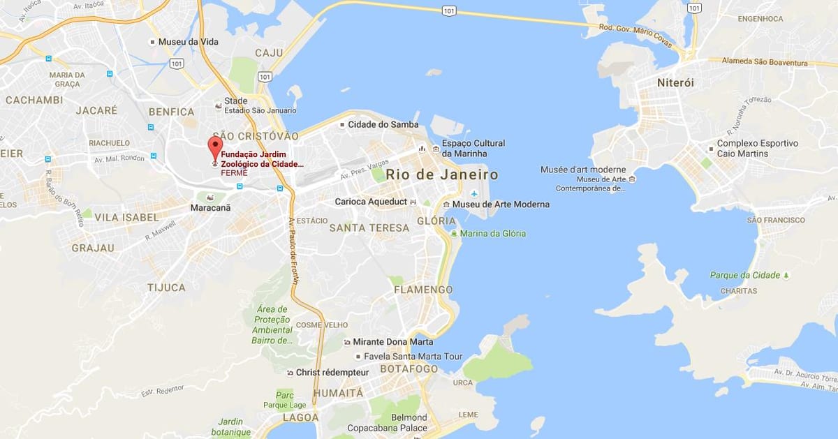 แผนที่ของสวนสัตว์ของ brazil. kgm