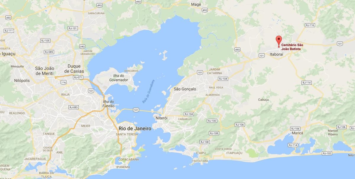 แผนที่ของสุสาน São João บาทิสต้า
