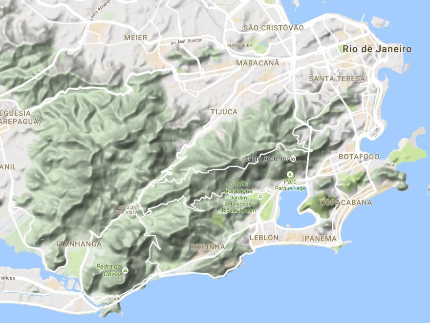 แผนที่ของโล่งอก brazil. kgm