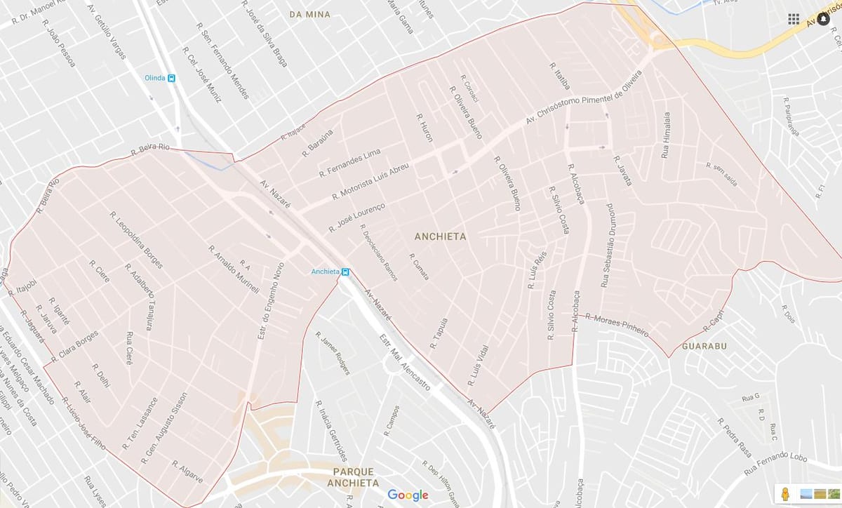 แผนที่ของ Anchieta