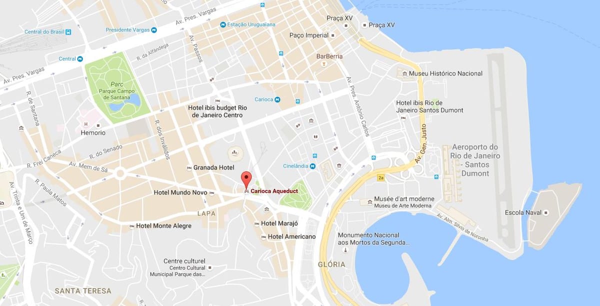 แผนที่ของ Arcs ของ Lapa
