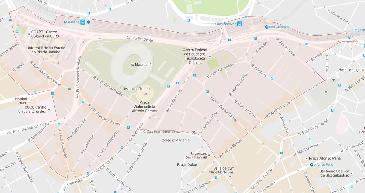 แผนที่ของ bairro Maracanã