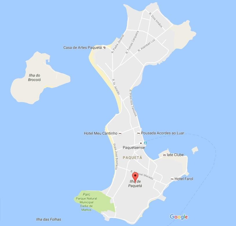 แผนที่ของ bairro Paquetá