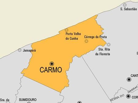 แผนที่ของ Cardoso Moreira municipality