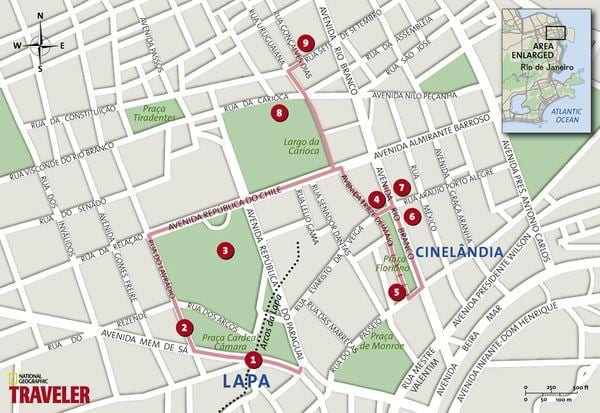 แผนที่ของ Cinelândia