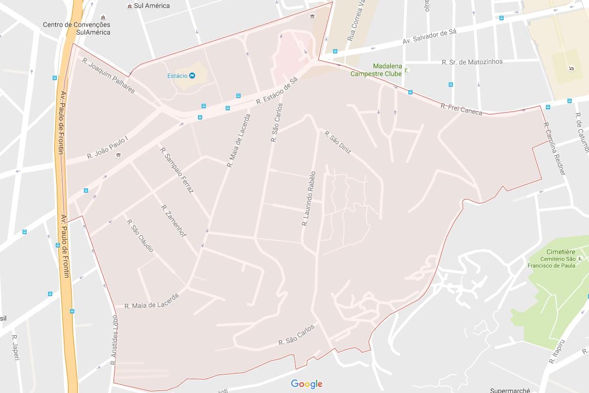 แผนที่ของ Estácio