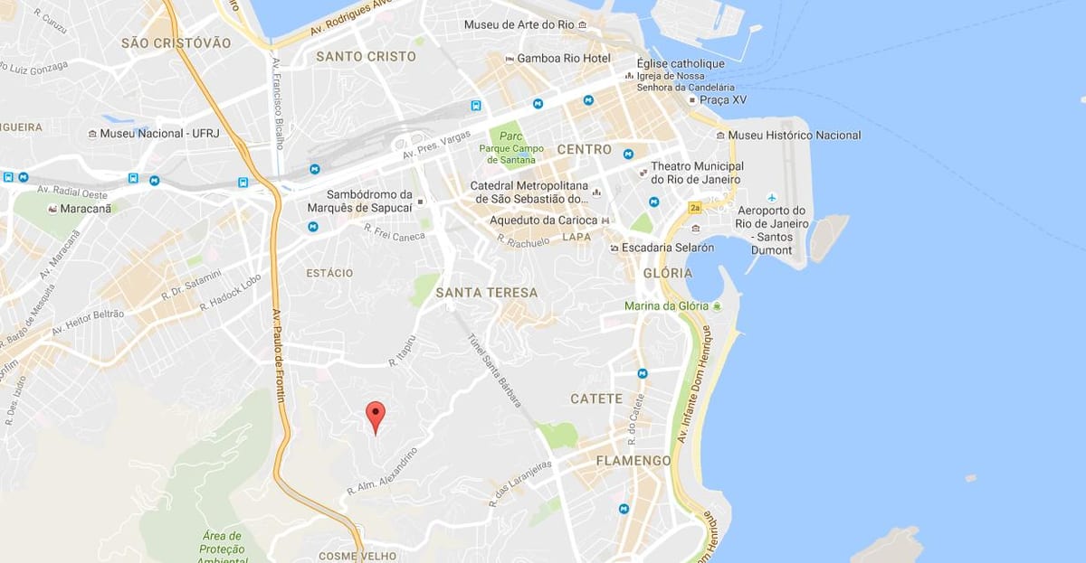แผนที่ของ favela Mangueira