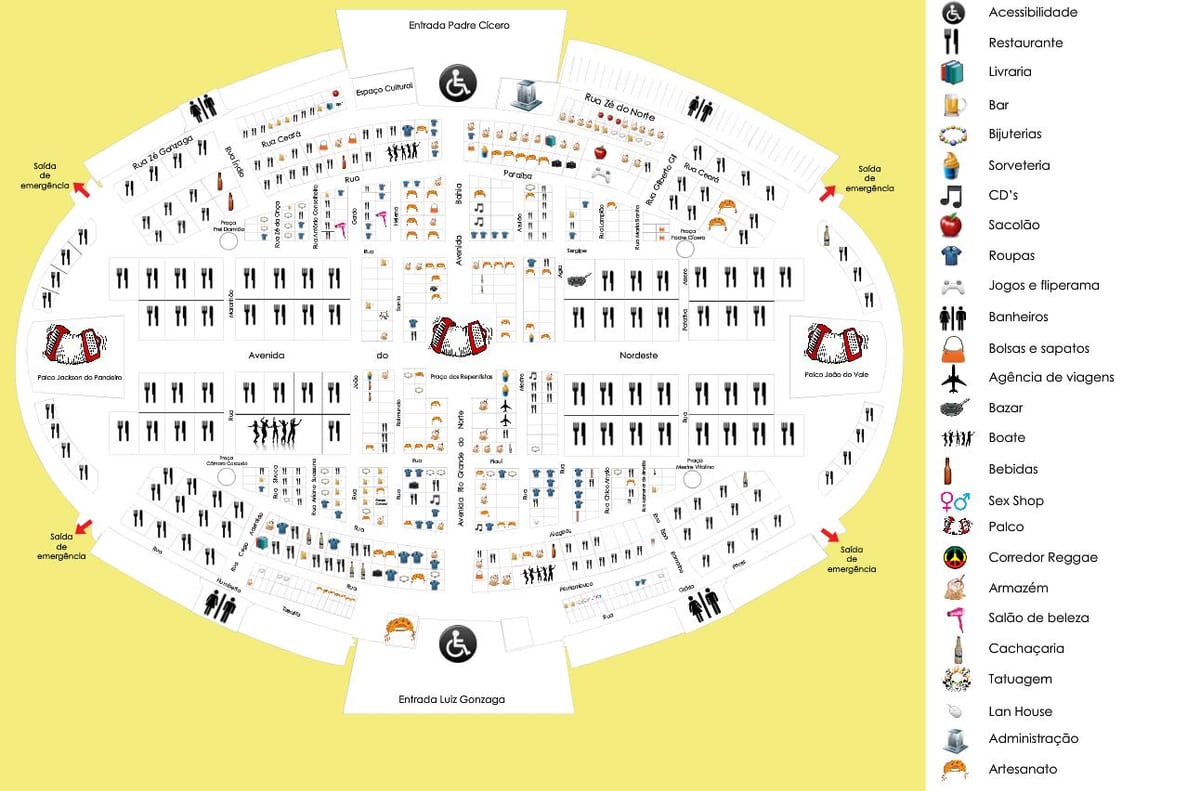 แผนที่ของ Feira เดอ São Cristóvão