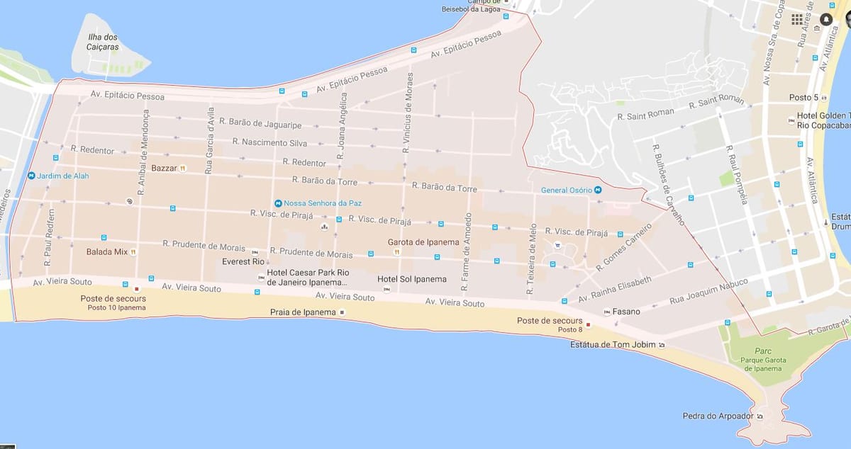 แผนที่ของ Ipanema