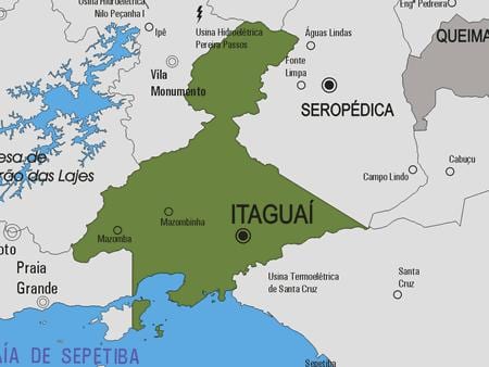 แผนที่ของ Itaguaí municipality