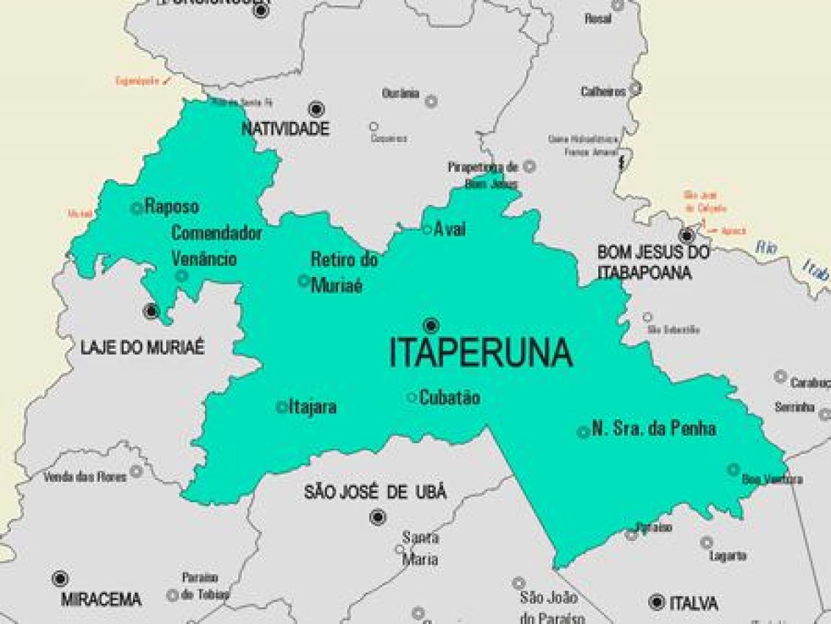 แผนที่ของ Itaperuna municipality
