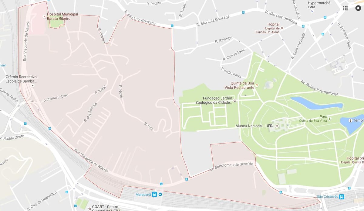 แผนที่ของ Mangueira
