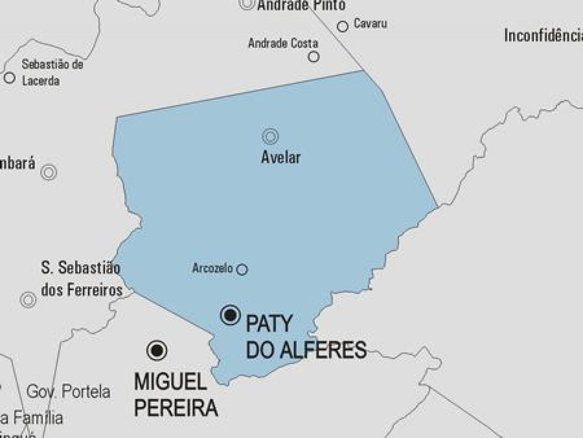 แผนที่ของ Paty ทำ Alferes municipality